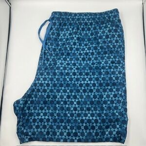 Old Navy Men's 6.5 " Blue‎ Geometric Print Mesh Lined Swim Trunks Size XXL
